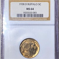 1938-D Buffalo Head Nickel NGC - MS64