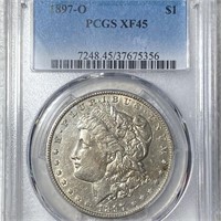 1897-O Morgan Silver Dollar PCGS - XF45
