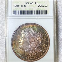 1904-O Morgan Silver Dollar ANACS - MS 65 PL