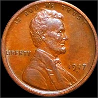1917-D Lincoln Wheat Penny CLOSELY UNCIRCULATED