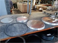 Large Qty Aluminium Pizza Trays, Baking Trays etc