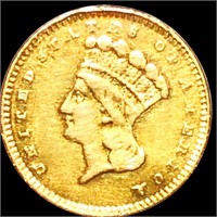 1860-S Rare Gold Dollar XF+