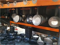 Large Qty Blue Steel & Aluminium Frying Pans, Pael