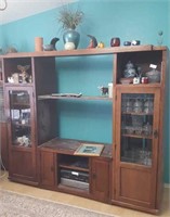 Large Wooden Entertainment Center- Contents NOT