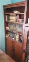Wooden Bookshelf with Doors - Contents NOT