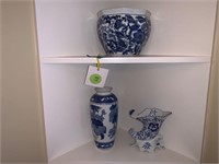 TRIO OF ASIAN BLUE AND WHITE PORCELAIN #2