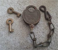 Antique Union Pacific Lock with (2) Keys