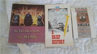 (2) Vintage Railroad Books & UP post Card