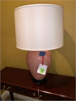BEAUTIFUL PINK PORCELAIN LAMP WITH SHADE