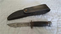 Vintage Marbles Knife with Leather Holder