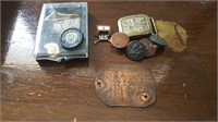 Vintage Military Buckle, Pins & More