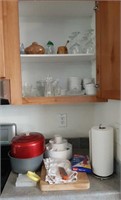 Contents of Counter Top and Cupboard