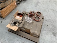 7 Boxes of 6 Steel Pipe Couplings & Box Brackets