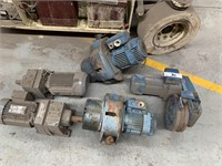 5 Assorted Electric Motors each with Gearbox