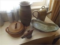(5) Glazed Pottery Items
