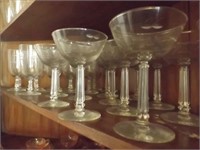 (24) Etched Glass Stemware