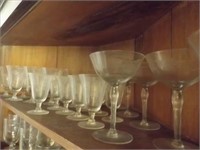 (24) Etched Glass Stemware