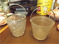 (2) Glass Ice Buckets