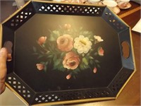 Hand Painted Service Tray  20" x 15"