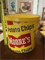 Moores Potato Chip Advertising  Tub