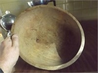 Wooden Dough Bowl  -- 11" Wide