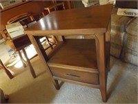 Mahogany Night Stand w/ Bottom Drawer