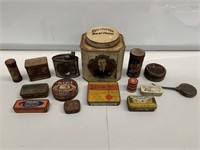 Box lot Household Tins