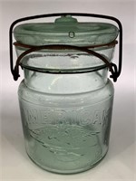 1 Pint American Fruit Jar with original Wire and