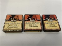 Group of 3 Players Country Life Cigarette Tins