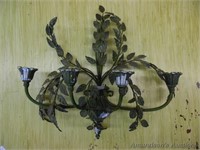 Vintage Aluminum Painted Wall Sconce