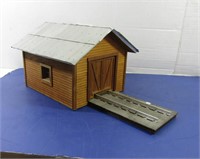 Wood Wheel House - Tin Roof, All Wood 19x9.5x7.5"