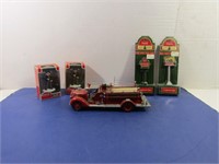 1938 Ford Fire Engine1:24, 2 LIghted Coke Signs,