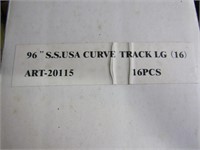 NIB 16 pc SS USA USA Curve G Scale Train Track-96"