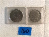 2 Eisenhower Dollar Coins