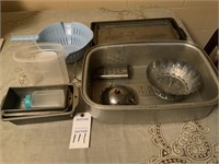 Roaster Pan, Cookie Sheets, misc