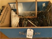 Big Box of Hangers and 1 Picture Frame