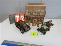 MARX L O G 112TH INFANTRY BARRACK TOY SET WIND UP