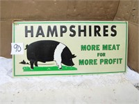 EMBOSSED TIN HAMPSHIRE SIGN 93/4 X203/4