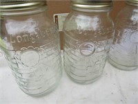 LONGABERGER QUART JARS, BASKET W/ INSERT