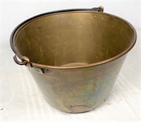 primitive brass bucket