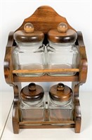 glass jar canister rack