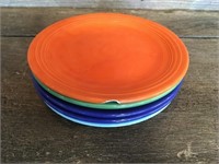 Five Vintage Fiesta Salad Plates