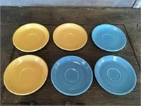 Ten Vintage Fiesta Saucers