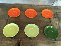 Ten Vintage Fiesta Saucers