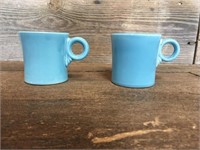 Two Vintage Fiesta Coffee Mugs