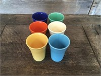 Six Vintage Fiesta Tumblers - Rare