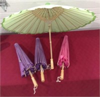 Vintage paper umbrellas