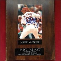 Mark McGwire autograph plaque