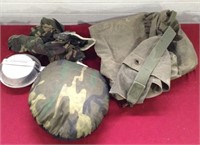 Army bag, miskit, misc. army gear