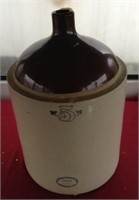 5 gal western stoneware jug (1 chip)